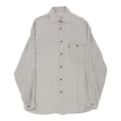 Vintage Armani Jeans Shirt - Small Grey Cotton