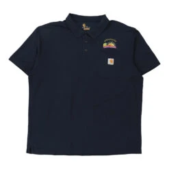 Vintage Carhartt Polo Shirt - XL Blue Cotton