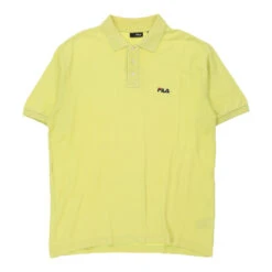 Vintage Fila Polo Shirt - Large Yellow Cotton
