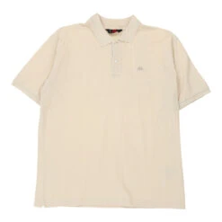 Vintage Kappa Polo Shirt - Large Cream Cotton