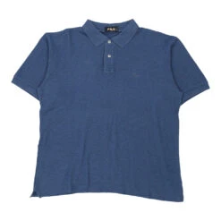 Vintage Fila Polo Shirt - Large Blue Cotton