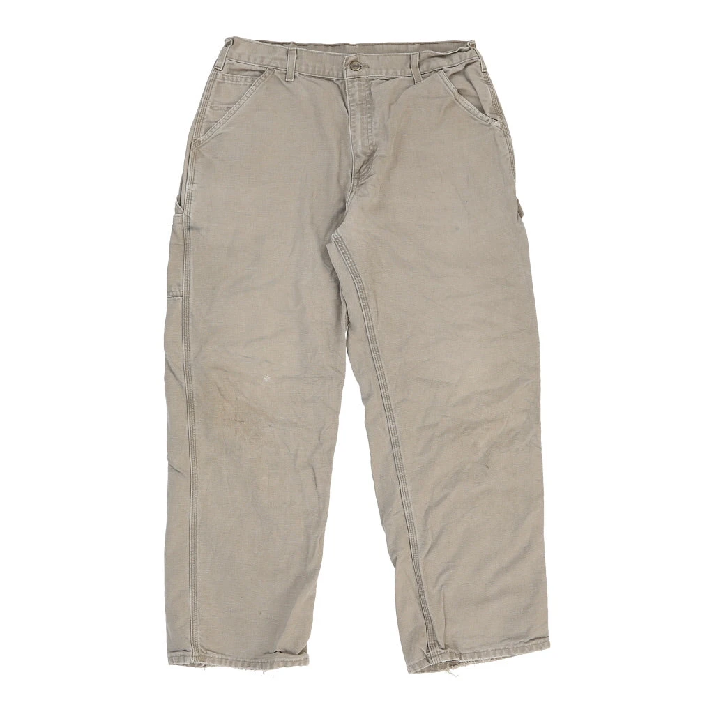 Vintage Carhartt Carpenter Trousers - 34W 29L Beige Cotton