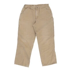 Vintage Carhartt Carpenter Trousers - 34W 28L Beige Cotton