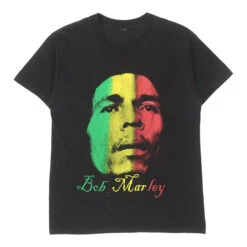 Vintage Bob Marley Unbranded T-Shirt - Medium Black Cotton