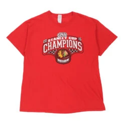 Pre-Loved Chicago Blackhawks Gildan T-Shirt - Large Red Cotton