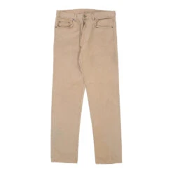 Vintage Cotton Belt Jeans - 35W 34L Beige Cotton