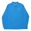 Vintage Kappa Long Sleeve Polo Shirt - 2XL Blue Cotton