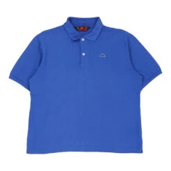 Vintage Kappa Polo Shirt - Medium Blue Cotton