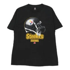 Vintage Pittsburgh Steelers Nfl T-Shirt - Medium Black Cotton