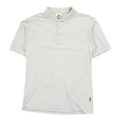 Vintage Adidas Polo Shirt - Large Grey Cotton