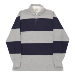 Vintage L.L.Bean Long Sleeve Polo Shirt - Large Grey Cotton