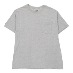 Vintage Fruit Of The Loom T-Shirt - Large Grey Cotton