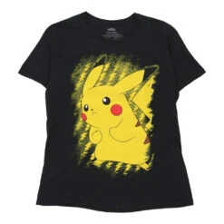 Vintage Pikachu Pokemon T-Shirt - Medium Black Cotton
