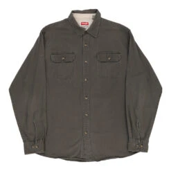 Vintage Wrangler Shirt - Large Grey Cotton