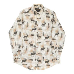 Vintage Woolrich Shirt - Large White Cotton