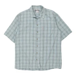 Vintage Columbia Short Sleeve Shirt - Large Blue Cotton