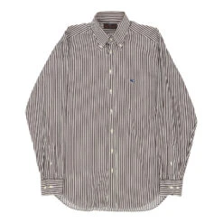 Vintage Etro Shirt - Large Black & White Cotton