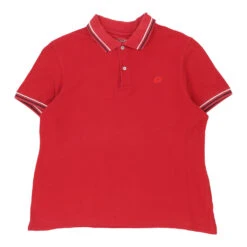 Vintage Lotto Polo Shirt - Large Red Cotton