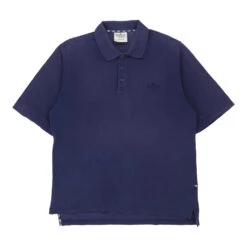 Vintage Adidas Polo Shirt - Large Navy Cotton