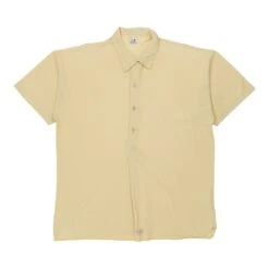 Vintage C.P. Company Short Sleeve Shirt - Large Yellow Cotton