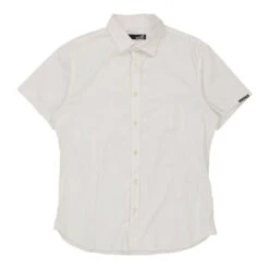 Vintage Moschino Short Sleeve Shirt - XL White Cotton