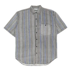 Vintage Unbranded Short Sleeve Shirt - Large Grey Cotton