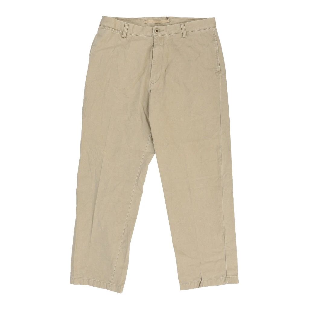 Vintage Nautica Trousers - 34W 28L Beige Cotton