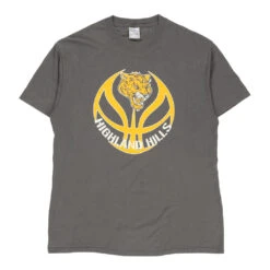 Vintage Highland Hills Port & Company T-Shirt - Medium Grey Cotton